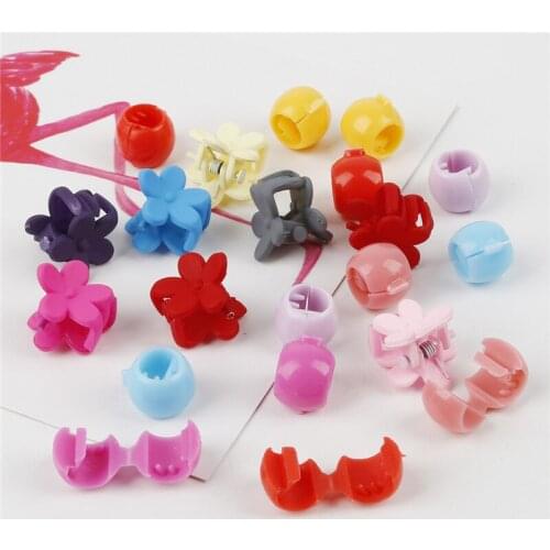 10pcs/lots Fashion Acrylic Headwear Cute Small Plum Blossom Hairpin Random Mixing Hair Clips Headbands Kids Hair Accessorie