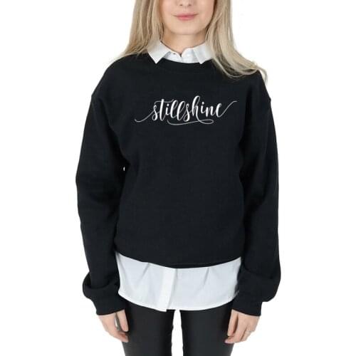 Still shine women fashion pure cotton sweatshirt religion Christian Bible baptism party hipster pullovers slogan girl tops K651