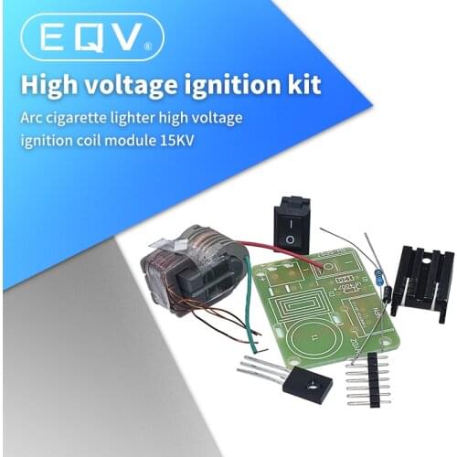 15KV High Frequency DC High Voltage Arc Ignition Generator Inverter Boost Step Up 18650 DIY Kit U Core Transformer Suite 3.7V