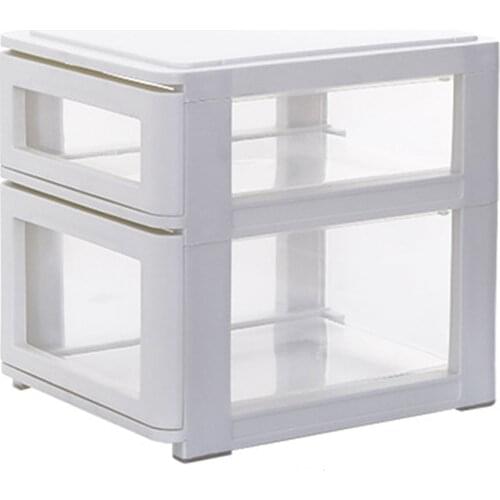 Smooth Storage Drawers Display Clear Stackable Plastic Kitchen Desk Organizer Multi Purpose Gift Home Office Reusable Bathroom