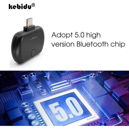 Kebidu APTX Low Latency USB Type C Wireless Transmitter Bluetooth 5.0 Audio Transmitter Adapter For Nintendo Switch PS4 TV PC