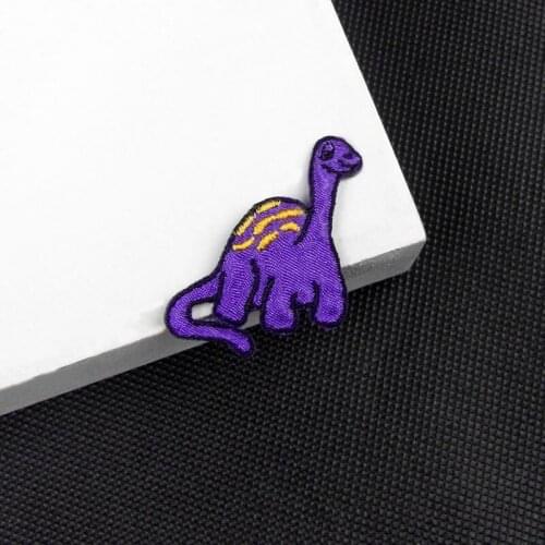 Maxsin 1 Piece Purple Dinosaur Patch for Clothing Iron on Patches for Jeans Clothes Shoes Bags Decoration DIY Accessories