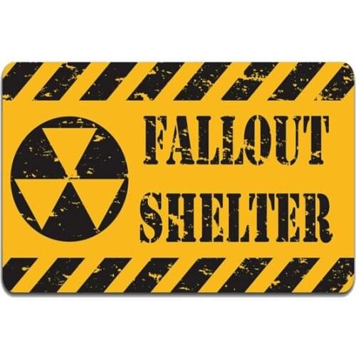 Fallout Shelter Hazard Metal Sign Vintage Retro Tin Sign Metal Sign Decor for Garage Home Bar Pub Store Shop Hotel Man Cave Club