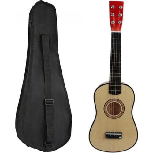 1pcs 23 Inch Guitar Mini Guitar Basswood with Plectrum String & 1pcs 23 Inch Black Uke Bag Portable Ukulele Gig Bag