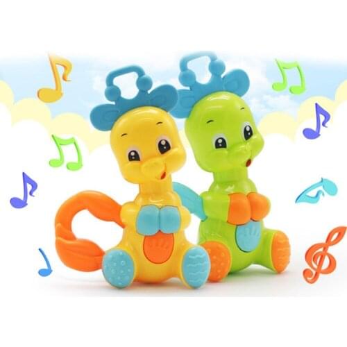 Multi Teether Music educational Rattles for babies Elephant baby Baby Cartoon Bell Jingle Animal Ring baby Cute Hand Rattle Toys