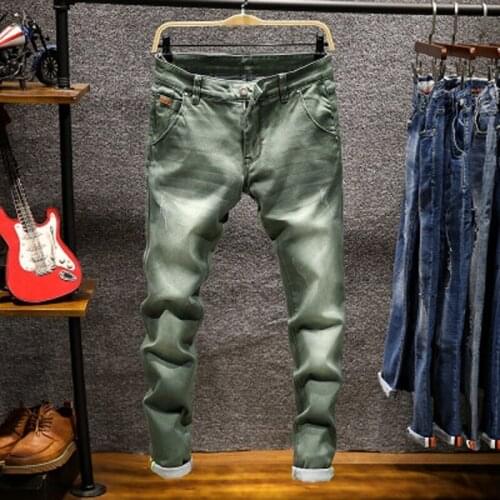 Mens Classic Black Stretch Joggers Jeans Slim Fit Cotton Solid Straight Mid Casual Pants Zipper Fly Wear Resistant Young Jean