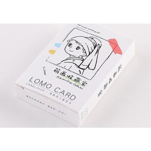 28 Sheets/Set Cute Painting Collection Lomo Card Cartoon Mini Postcard Message Card Christmas Gifts