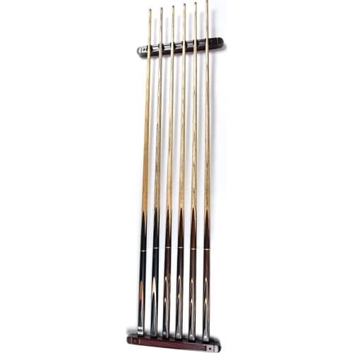 New 2pc Professional Sticks Wood Rack Holder for Snooker Billiard Pool Wall Mount Hanging 6 Cue Cue Space Saving Holder Wine Red