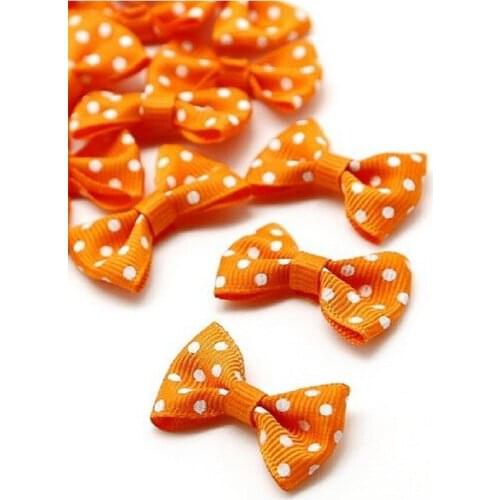 Mini Bow Tie Bow Ribbon Orange (3.5cm-25 pcs)