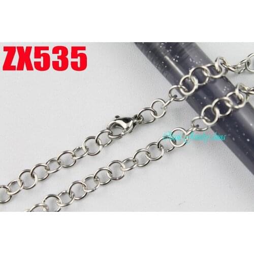 5 mm open mouth annulus stainless steel necklace women lady fashion jewelry lover chains 20pcs ZX535