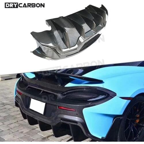 Dry Carbon Fiber Rear Bumper Diffuser Lip Side Splitters Flaps For McLaren 540C 570S 570GT 600LT Style Body Kit