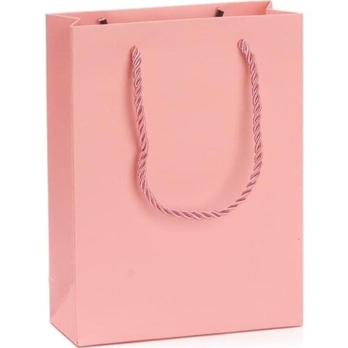10Pcs Gift Bag Kraft Packaging Paper Storage Bag for Christmas Wedding Birthday Party Candy Favor Bag With Handle Gift Packing