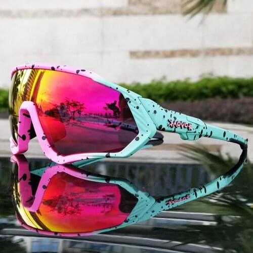 5 Lens Polarized Sport MTB Mountain Bike Glasses 2021 Men Women Cycling Eyewear Bicycle Sunglasses Myopia Frame Riding Goggles
