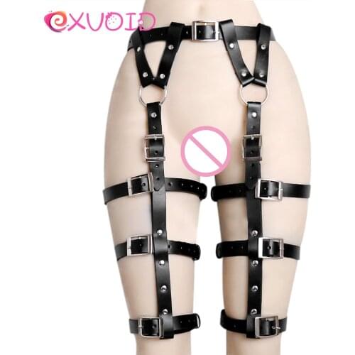 EXVOID Full Harness Restraint Set PU Leather Sex Toys For Couples Sex Shop Gear Lingerie Goth Fetish Harness BDSM Bondage
