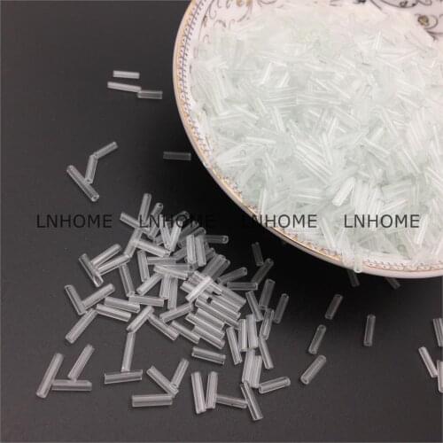 2*6MM 60G/1440Pcs Transparent Glass Seed Bugle Beads Jewelry Garment Accessories