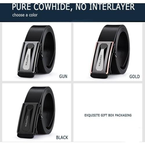 Mens Belt Luxury Brand Automatic Buckle Genuine Leather Harness Designer Belt Gold Male Business Casual Male Trouser Belt 2021
