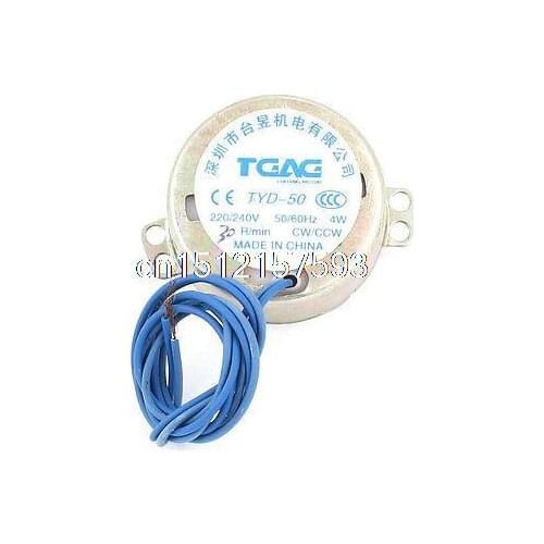 AC 220/240V 4W 30RPM 7mm Shaft Controlled Synchronous Motor TYD-50