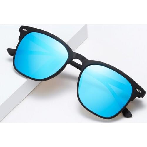 Square Oversized Frame Sunglases UV400 Protection Polarized Sunglasses Classic Fashion Blue Sun Glasses for Men Driving Outdoor
