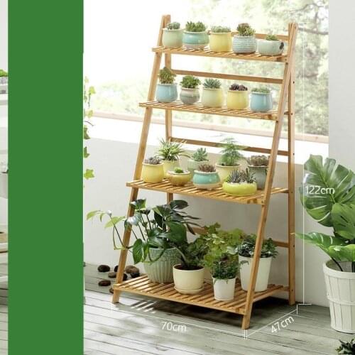 Indoor Wood Jardin Estanteria Plantas Suporte Flores Plantenrekken Saksi Standi Balcony Flower Rack Stojak Na Kwiaty Plant Shelf