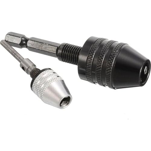 1Pcs Keyless Quick Change Drill Bit Chuck Hex Shank Adapter Converter Tool Drill Chuck Adapter 0.3-3.4mm/0.3-6.5mm