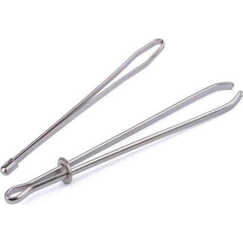 2pcs/set Stainless Steel Cited Clips Elastic Belt Wearing Rope Weaving Tool Bag Wrap Rope Wearing DIY Sewing Accessories