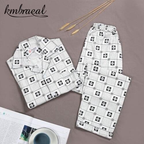 2021 Summer Casual knit Cotton Pajama Sets for Men Short Sleeve Long Pants Sleepwear Pyjama Male Homewear Lounge Wear Clothes