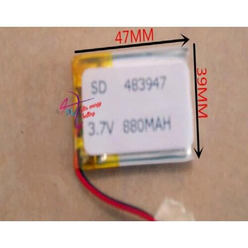 3.7V 880mah 483947 Universal Li-ion battery for tablet pc 7 inch 8 9 Mp3 MP4 MP5 DVD PAD mobile tab