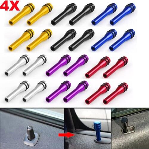 4PCS 50mm 6 Colors Universal Aluminum Alloy Auto Car Security Door Lock Knob Pull Pins Vehicle Truck Interior Replacement Kit