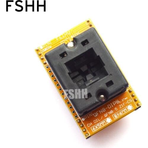 6mmx5mm QFN8 to DIP8 Adapter WSON8 DFN8 MLF8 test socket 1.27mm QFN8 Open-Top Socket 08LQ12TS16050-C