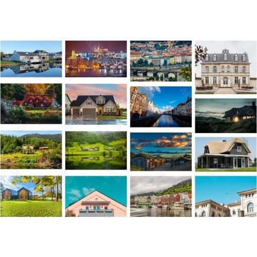 Diy Diamond Painting Villa American Nordic Style Full Inlaid Diamond Handmade Dot Inlaid Diamond Bedroom Living Room Sticker