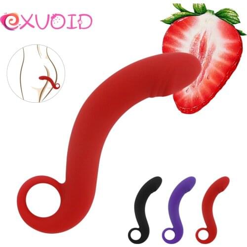 EXVOID Anal Plug Sex Toys for Couples Silicone No Vibrator Penis Vagina G-spot Massage Adult Products Sex Shop Pull Ring Dildo