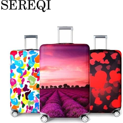 SEREQI Fashion Colorful Travel Luggage Cover For 18-32Inch Suitcase Baggage Protection Case Cover Dust Cover Travel Accessories