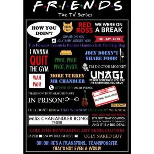 Friends Quotes Art Print Silk Poster Home Wall Decor 24x36inch