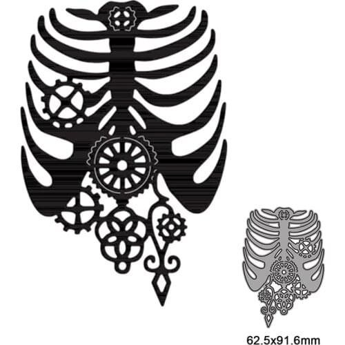 Halloween Gear Skeleton Skeleton Metal Cutting Dies For DIY Scrapbook Cutting Die Paper Cards Embossed Decorative Craft 2021 New