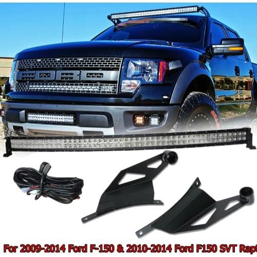 For Ford F150 SVT Raptor 50 Inch 288W Curved LED Light Bar Upper Windshield Mounting Brackets For Ford F150 2009-2014