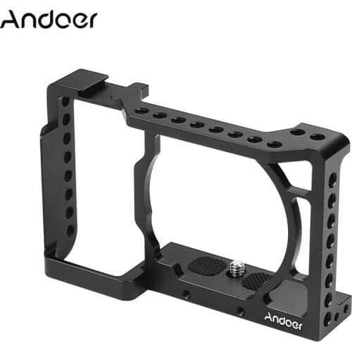Photography Camera Cage Video Film Movie Making Stabilizer 1/4" Screw Cold Shoe Mount for Sony A6500/A6400/A6300/A6000 Camera