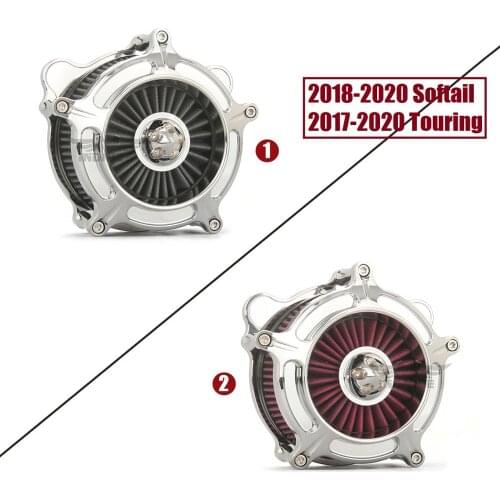 Contrast cut chromed turbine AIR CLEANER kits Softail Fat Boy 18-19 FLHR 17-19