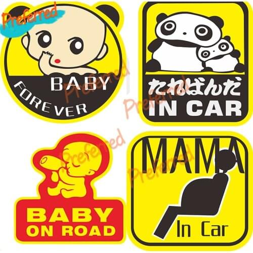 Hot Sellingfunny BABY IN CAR Car Sticker Windshield Bumper Motorcycle Helmet Decal High Quality KK Vinyl Cover Scratches PVC