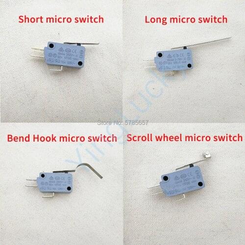 1Pcs High Quality Three-Foot Microswitch With Pulley Fretting Micro Switch for Arcade Crane Claw Game Machine Doll Machine Parts