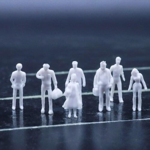 1/150 Scale Mini Figure White Color Architectural Model Human Model ABS Plastic Peoples