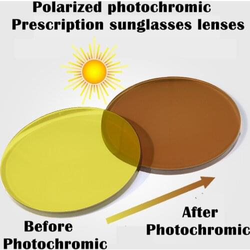 Polarized Photochromic lenses prescription sunglasses lenses Day and night driving lenses Anti-UV