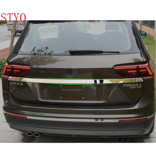 STYO Car Stainless steel Rear Trunk Lid Cover Trim For Tiguan 2017 2018