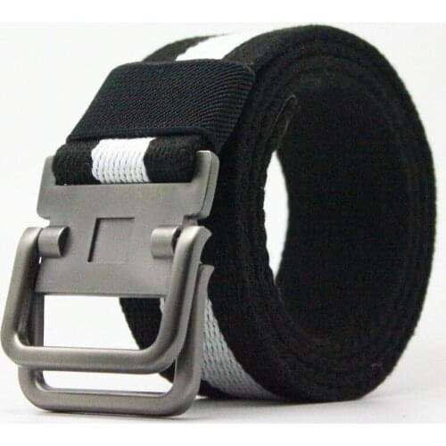 Tactical Belt Buckle men&women canvas belt Alloy buckle Double ring cotton military belt Army tactical belts