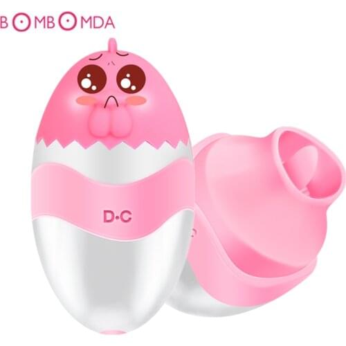 Tongue Vibrators Vibrating G-spot Egg Nipple Sucker Massager Oral Licking Clitoris Stimulator Sex Toys for Women Masturbator