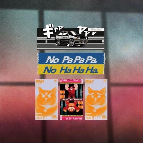 5PCS Car Styling Sticker Auto Window Body Vinyl Motorcycle Case Decals for AE86 Autumn Mountain Tofu Cart Cat Drift Racing