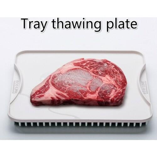 Japan Imported Aluminium Alloy Fast Defrosting Tray Thaw Food Meat Fruit Quick Defrosting Plate Board Defrost Tray Kitchen Tools