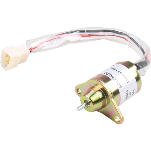 Shut Off Solenoid for Yanmar Engine 1503ES-12S5SUC5S Stop Valve 119653-77950 For Crawler 650G 660 686G Skid Steer 75XT 860 90XT