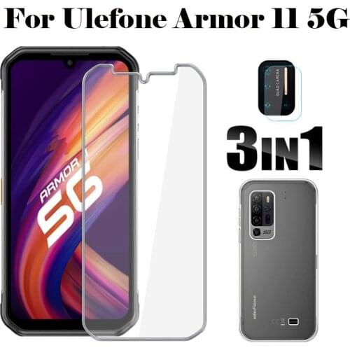 3-in-1 Screen Protector+Phone Case For Ulefone Armor 11 5G Glass Anti-Shock Case Cover on Ulefone Armor 11 5G Tempered Glass