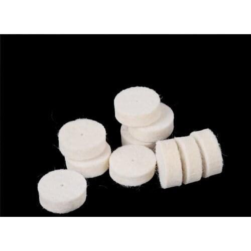 10pcs 25*9mm Felt Wool Polishing Head Buffing Pad Wheel Tool live handle For Rotary Big size