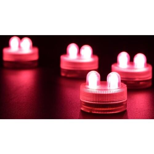 10Pcs LED White Submersible Floral Vase Super Bright Wedding Waterproof Decor Tea Light Underwater With 2 CR-2032 Batteries